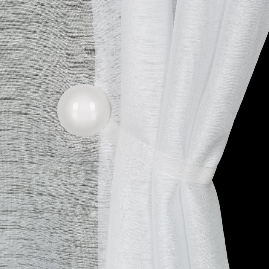 Dekorační ozdobná spona na závěsy s magnetem TANYA bílá, Ø 3,8 cm  Mybesthome