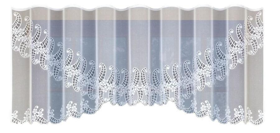 Dekorační žakárová záclona s řasící páskou JANAY 140 bílá 300x140 cm MyBestHome