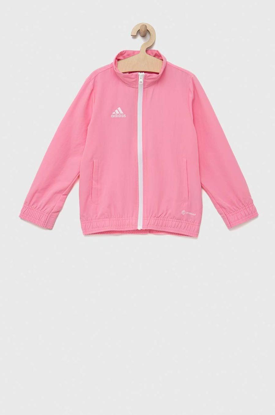 Dětská bunda adidas Performance ENT22 PREJKTY růžová barva