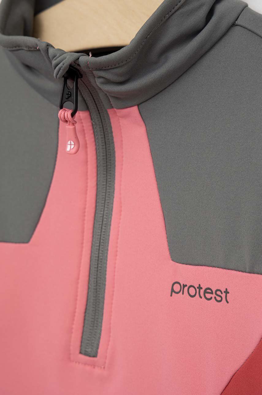 Dětská mikina Protest růžová barva, vzorovaná