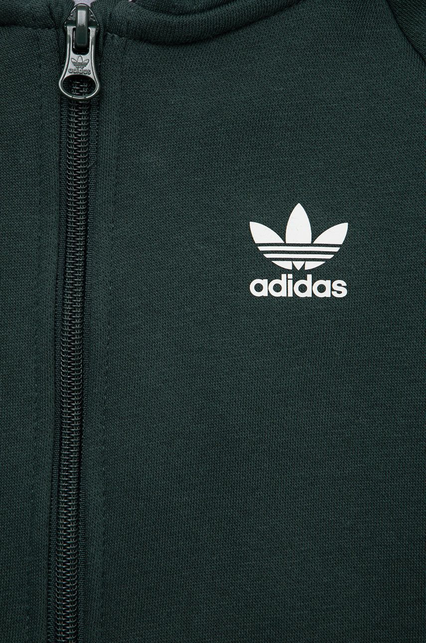 Dětská tepláková souprava adidas Originals zelená barva