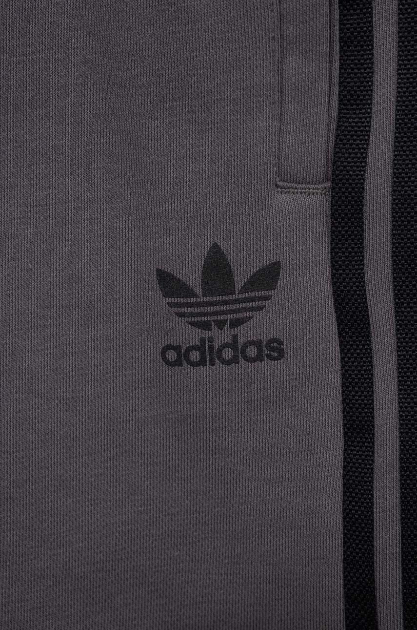 Dětské kraťasy adidas Originals šedá barva, s potiskem, nastavitelný pas