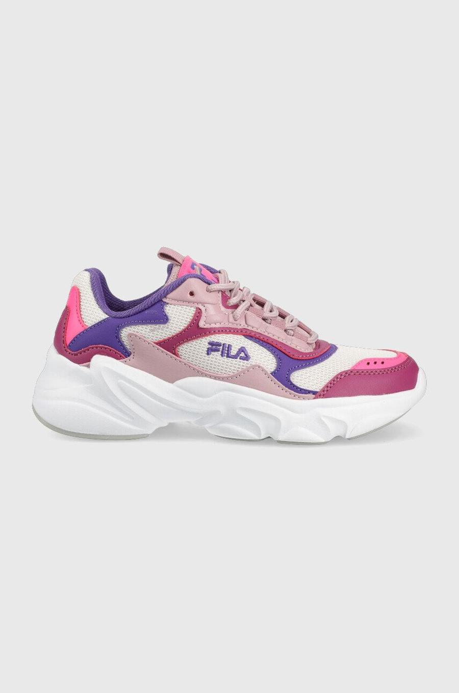 Dětské sneakers boty Fila Collene růžová barva