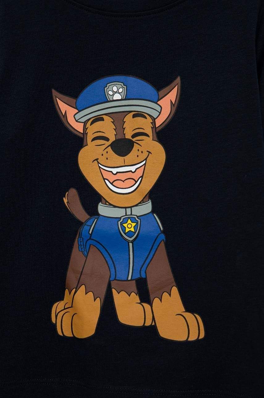 Dětské tričko s dlouhým rukávem Name it Psi Patrol tmavomodrá barva