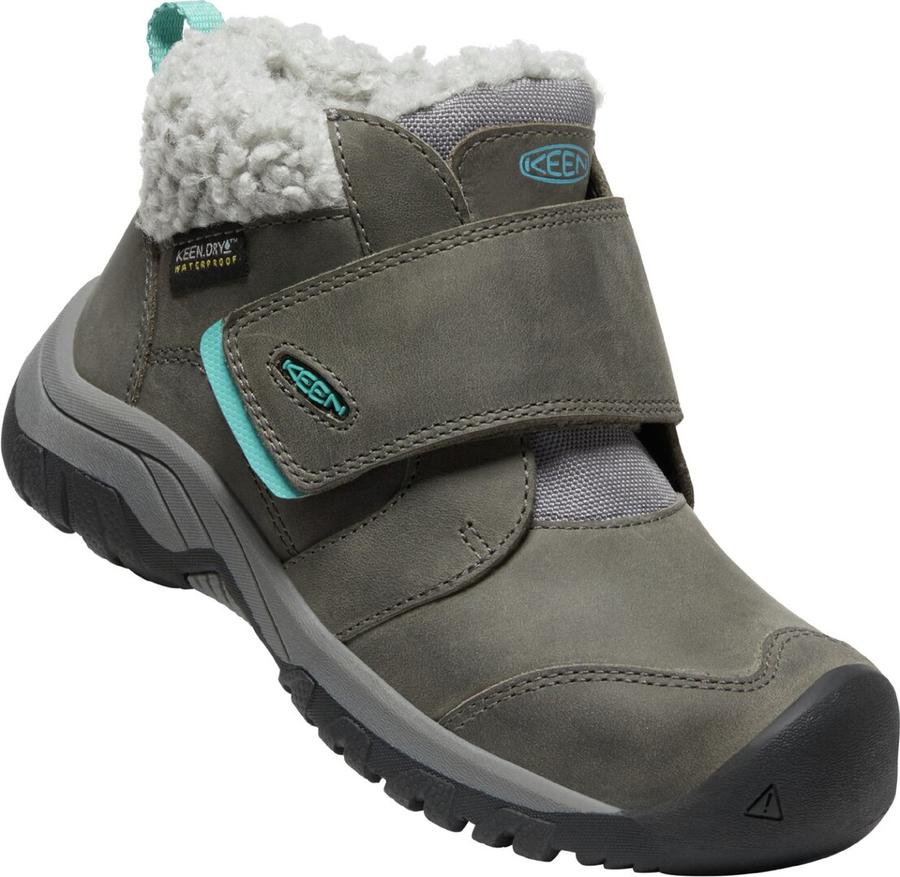 Dětské zimní boty Keen Kootenay IV Mid WP Children Steel grey/porcelain 25/26EU