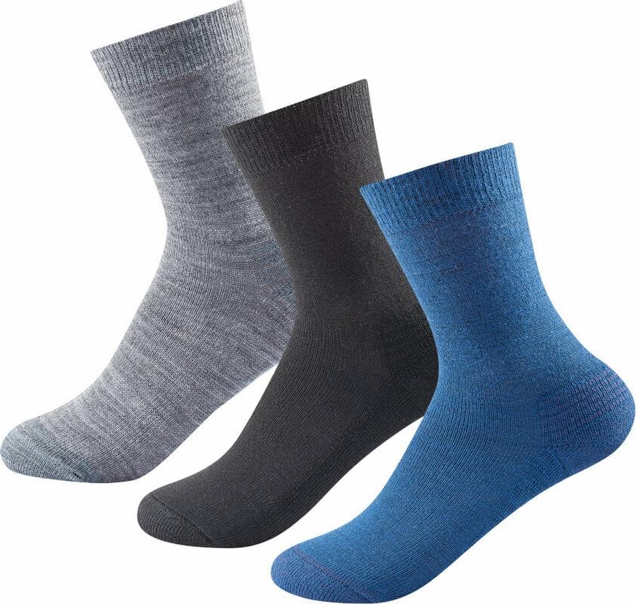 Devold Ponožky Daily Merino Medium Sock 3 Pack Indigo Mix 41-46