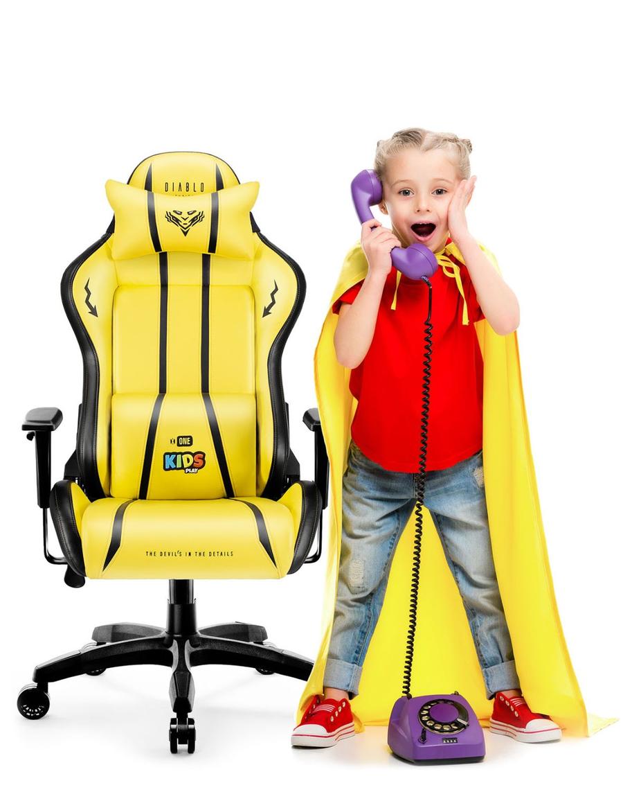 Diablo Chairs - Dětské křeslo Diablo Kids X-One 2.0 Electric Yellow