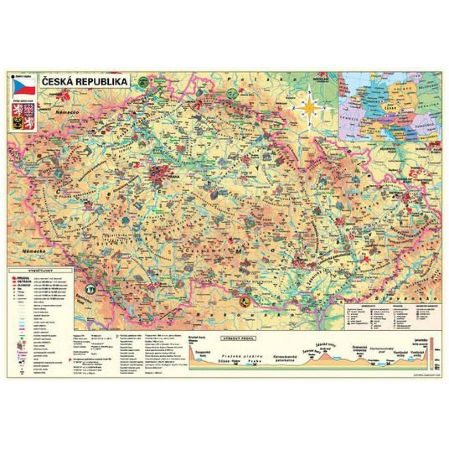 Dino Mapa české republiky puzzle 500 dílků