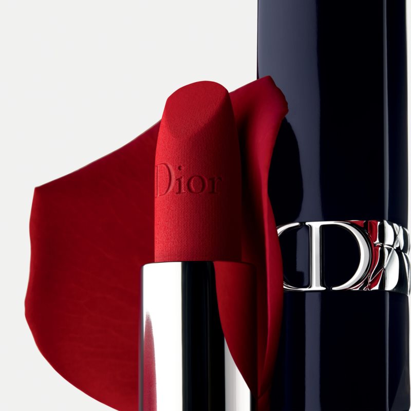 DIOR Rouge Dior dlouhotrvající rtěnka plnitelná odstín 743 Rouge Zinnia Satin 3,5 g