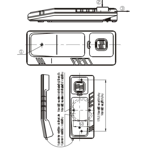 Domovní telefon TESLA DT93 bílý 4FP 210 51.201