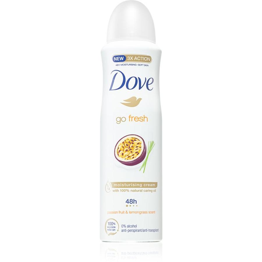 Dove Go Fresh Passion Fruit & Lemongrass antiperspirant ve spreji 150 ml