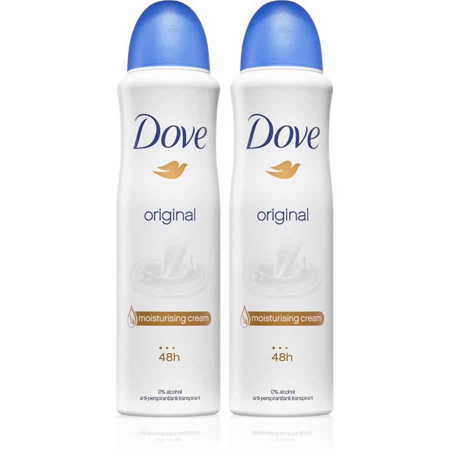 Dove Original antiperspirant ve spreji 2 x 150 ml