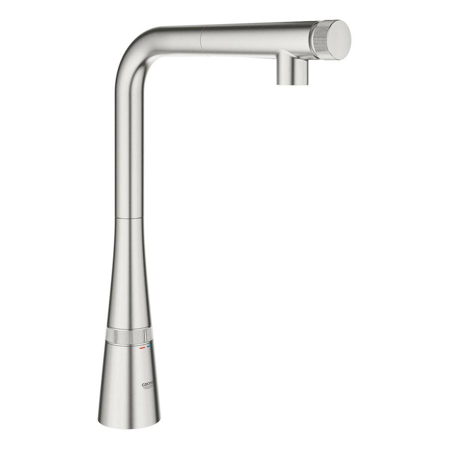 Dřezová baterie Grohe Zedra SmartControl s otočným raménkem supersteel 31593DC2