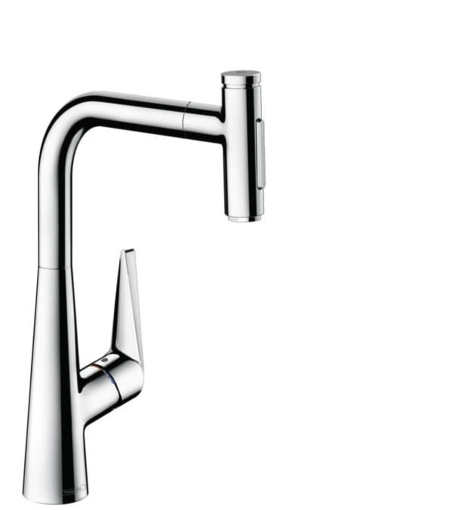 Dřezová baterie Hansgrohe Talis s vytahovací sprškou, 2 proudy chrom 72823000