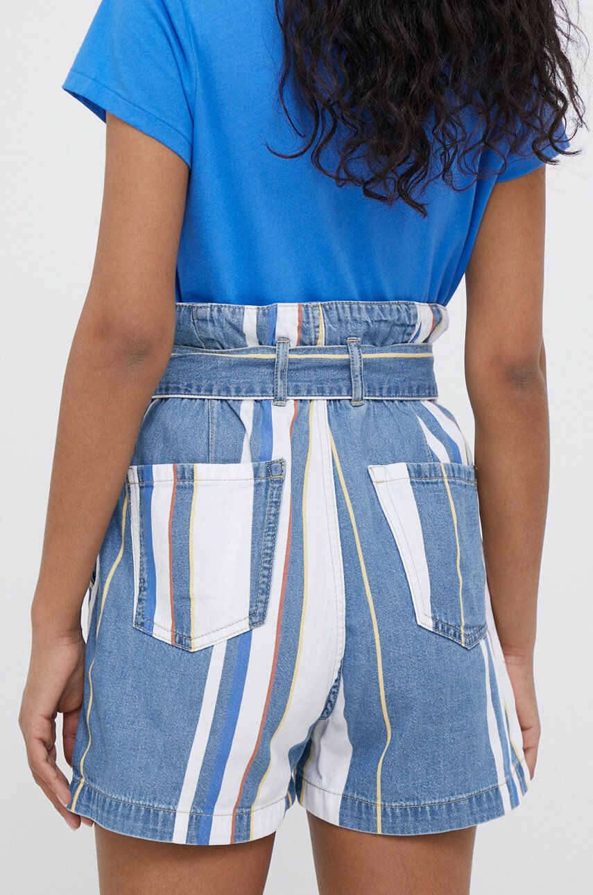 Džínové šortky Pepe Jeans Phoebe Retro dámské, vzorované, high waist