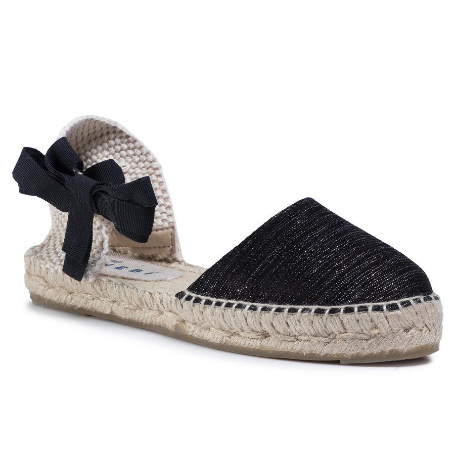 Espadrilky MANEBI - Flat Valenciana G 0.1 P0 Sparkling Black