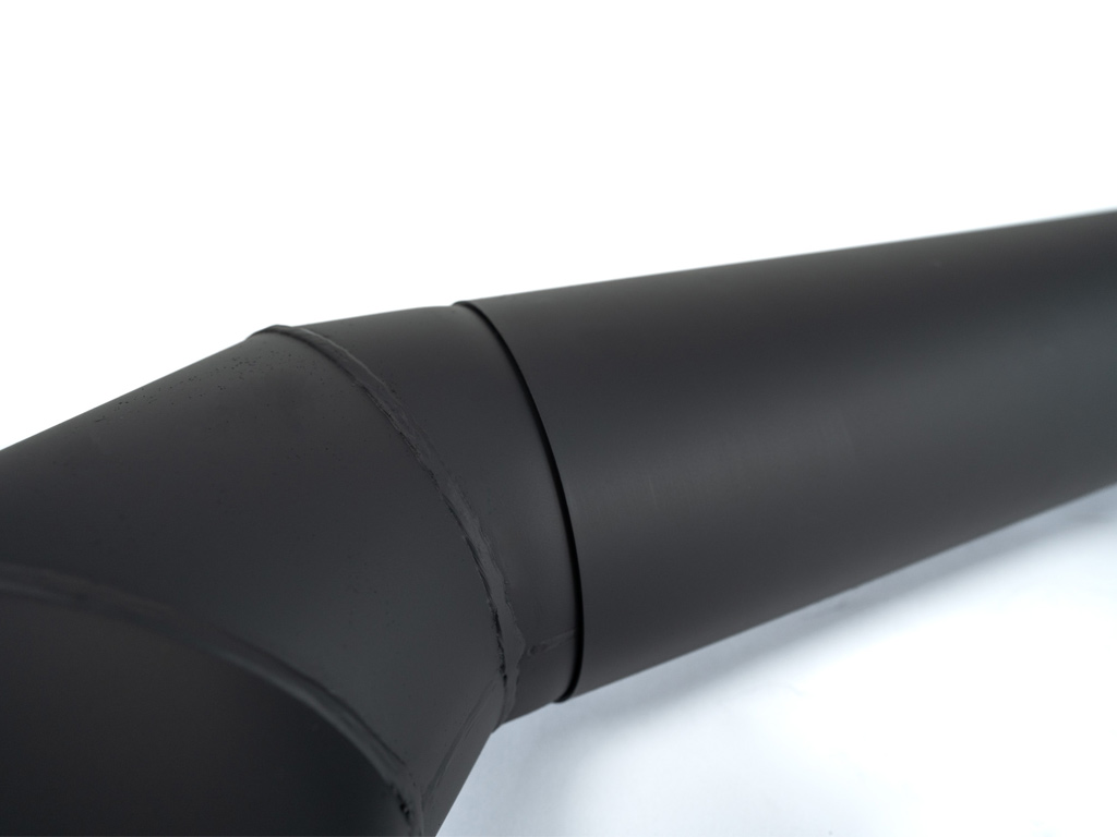 Eurometal Koleno kouřové 120 mm/45°, s čis. otvorem, silnostěnné, černé
