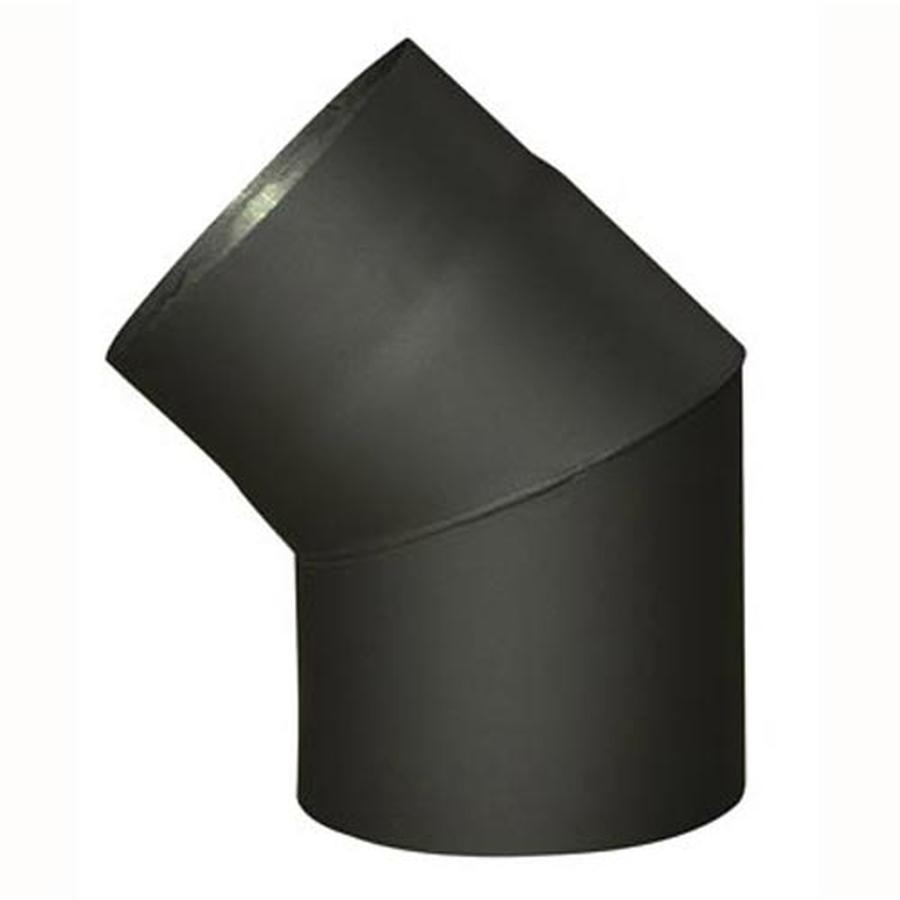 Eurometal Koleno kouřové 200 mm/45°, silnostěnné, černé