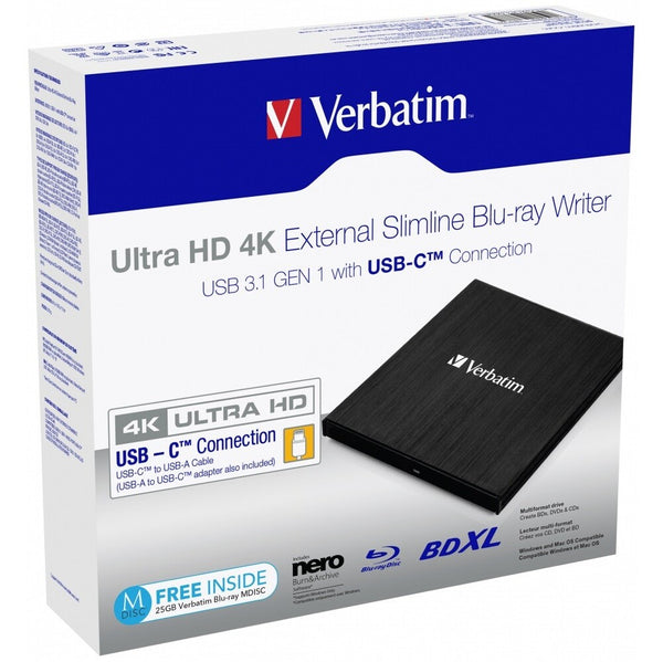 Externí CD/DVD mechanika Verbatim Slimline, 3.1