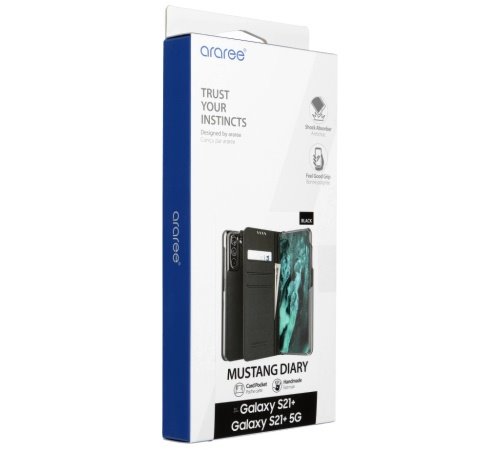 Flipové pouzdro ARAREE Mustang pro Samsung Galaxy S21+, black