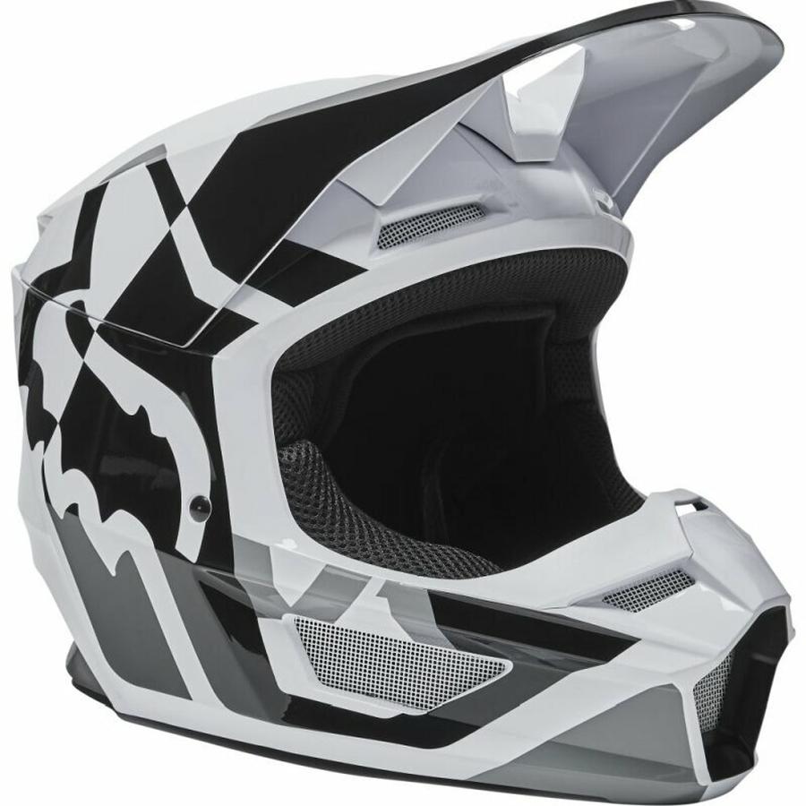 FOX Youth V1 Lux Helmet Black/White YM Přilba