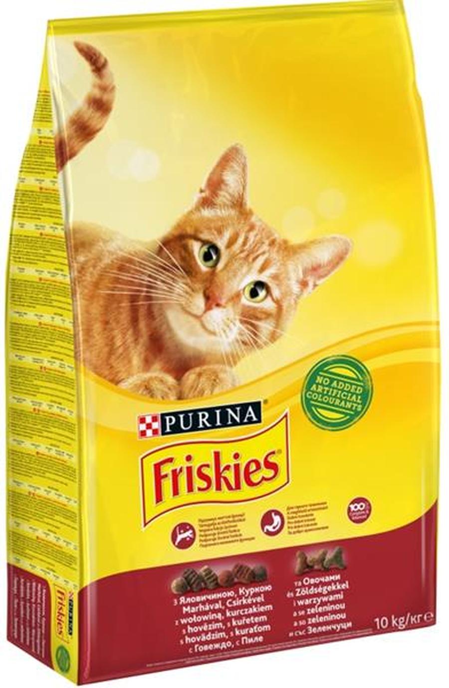 Friskies Cat dry maso kuře a přidaná zelenina 10 kg