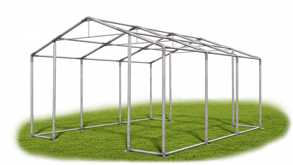 Garážový stan 4x6x2,5m střecha PVC 560g/m2 boky PVC 500g/m2 konstrukce ZIMA Bílá Bílá Modré,Garážový stan 4x6x2,5m střecha PVC 560g/m2 boky PVC 500g/m