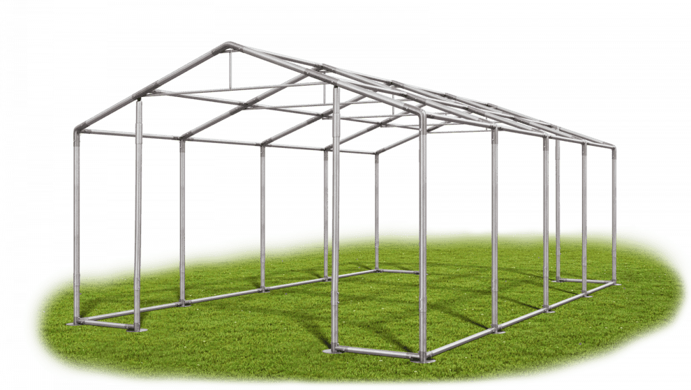 Garážový stan 5x8x2,5m střecha PVC 560g/m2 boky PVC 500g/m2 konstrukce ZIMA Bílá Bílá Zelené,Garážový stan 5x8x2,5m střecha PVC 560g/m2 boky PVC 500g/