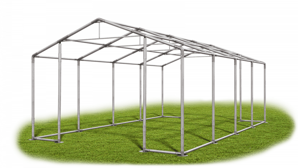 Garážový stan 6x8x2,5m střecha PVC 560g/m2 boky PVC 500g/m2 konstrukce ZIMA Zelená Bílá Červené,Garážový stan 6x8x2,5m střecha PVC 560g/m2 boky PVC 50