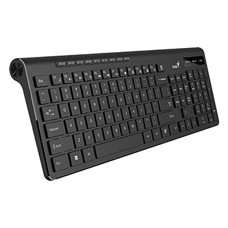 Genius Slimstar 7230, klávesnice AA, CZ/SK, multimediální, slim typ bezdrátová, černá