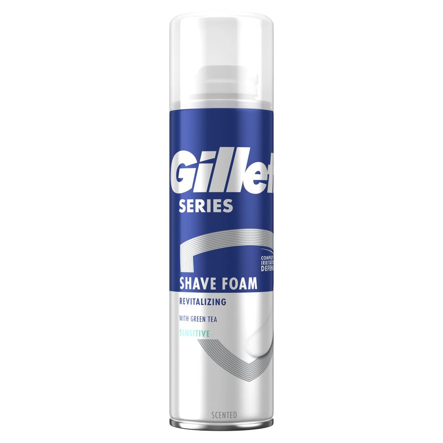 Gillette Series Pánská revitalizující pěna na holení se zeleným čajem 250ml 250 g