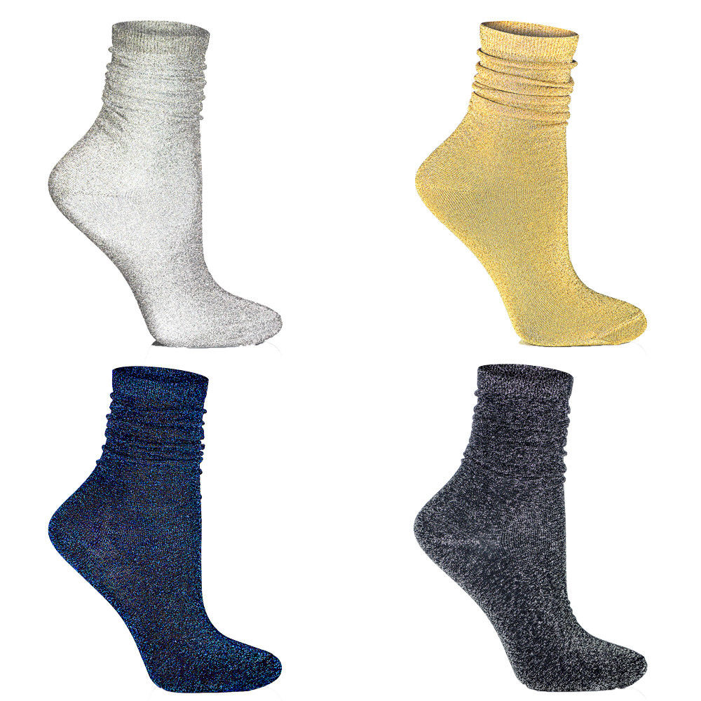 GLAMOUR SOCKS dámské ponožky s lurexem, stříbrná KNITTEX Varianta: stříbrná, vel. uni