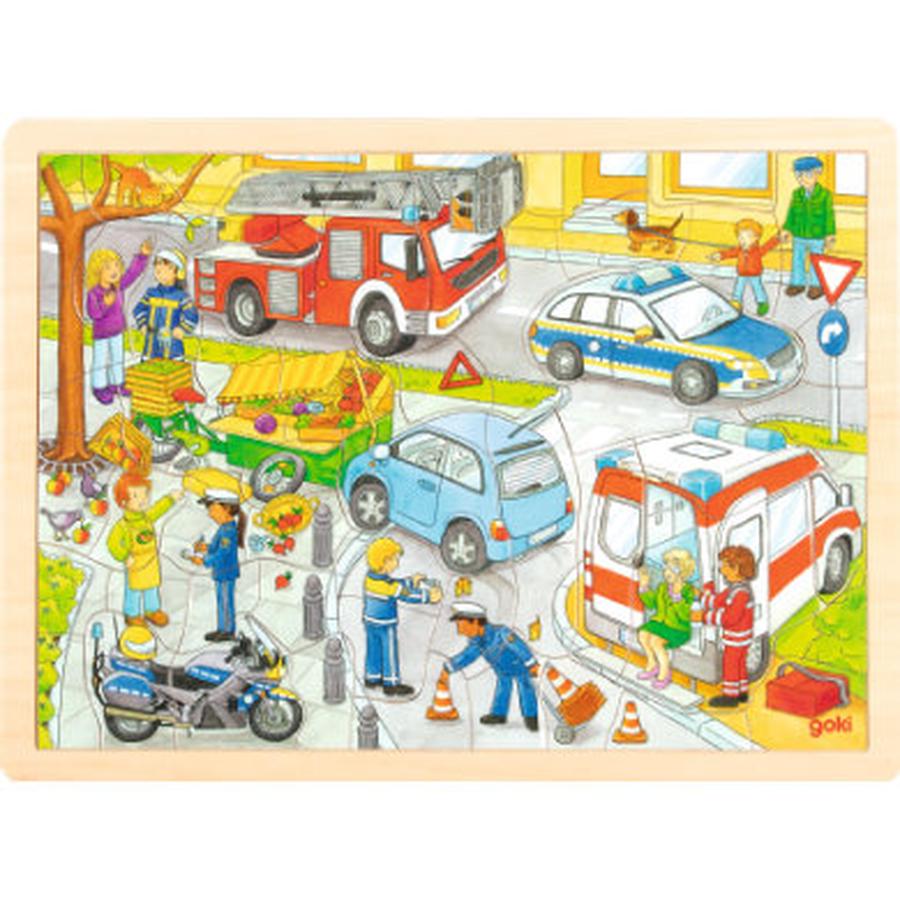 Goki Vložte puzzle policejní operace