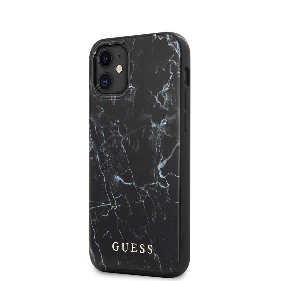 Guess Marble Zadní kryt GUHCP12SPCUMABK Apple iPhone 12 mini black