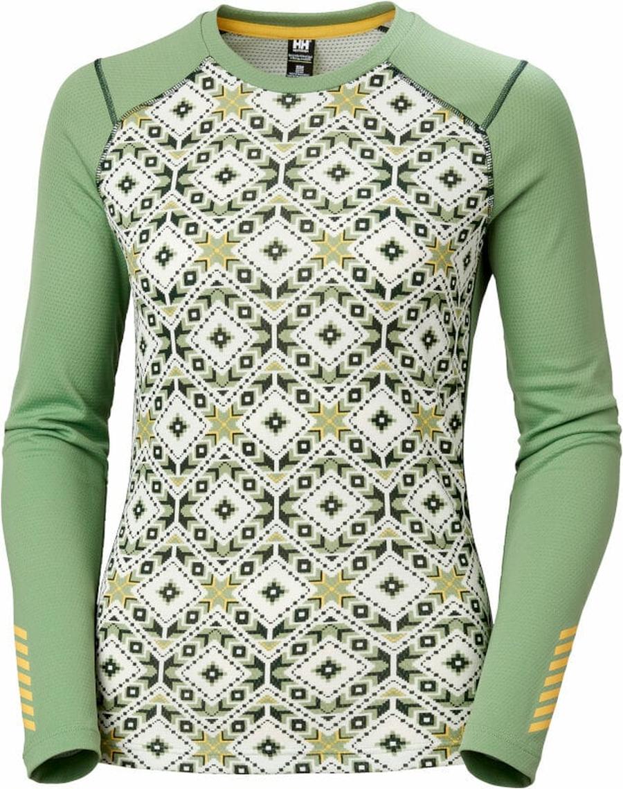 Helly Hansen Termoprádlo W Lifa Active Graphic Crew Base Layer Jade 2.0 Star Pixel M