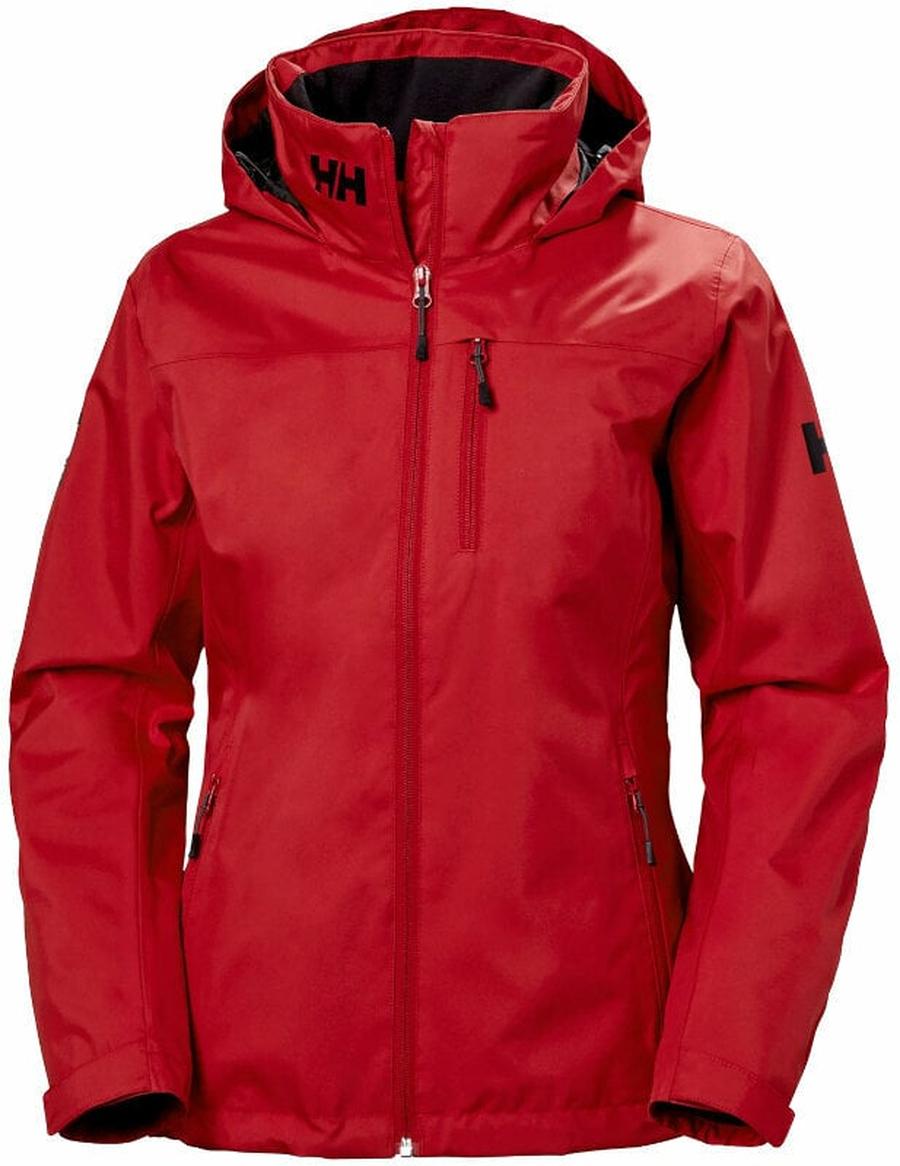 Helly Hansen Women's Crew Hooded Midlayer Sailing Jacket Red XL