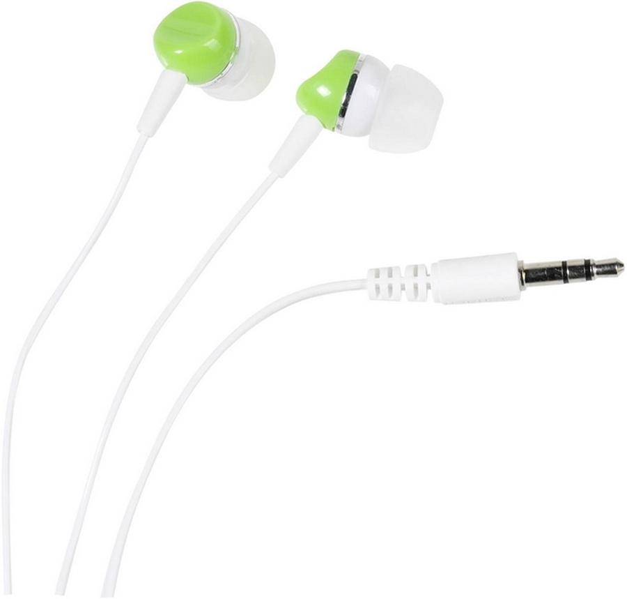 Hi-Fi špuntová sluchátka Vivanco SR 3 GREEN 34885, bílá, zelená