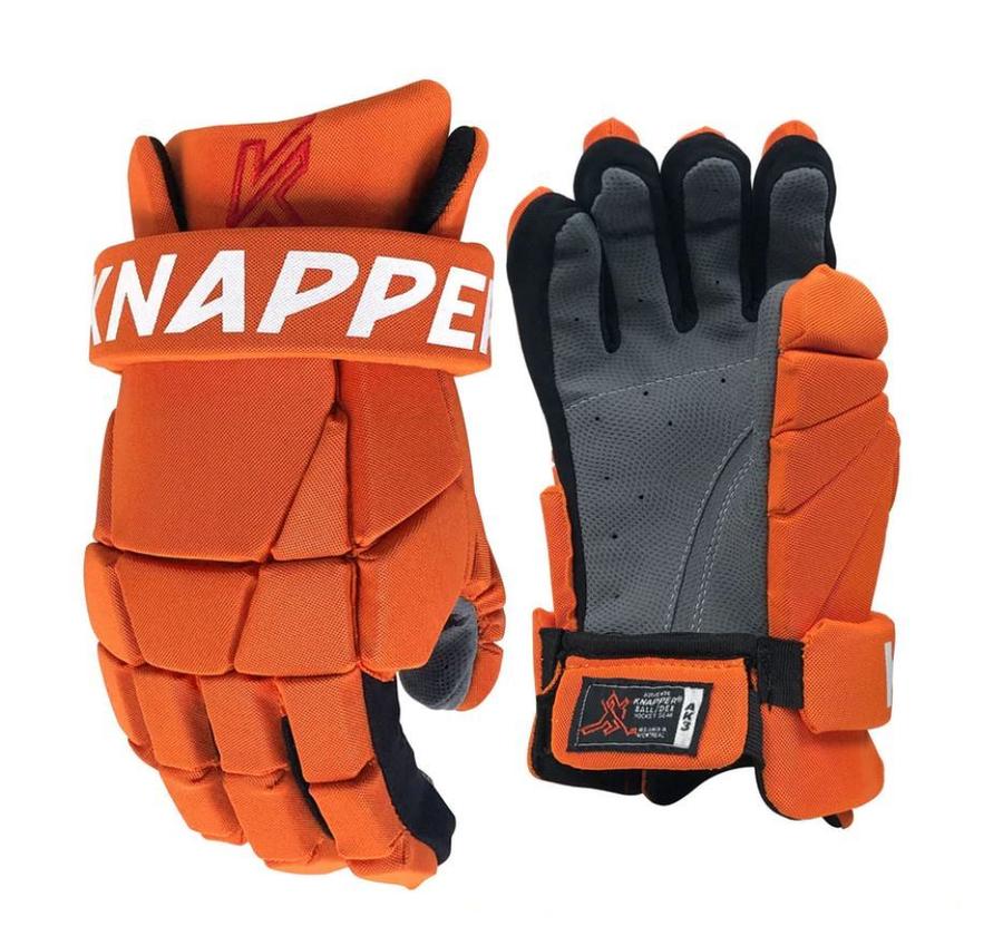 Hokejbalové rukavice Knapper AK3 JR, Junior, oranžová, 12