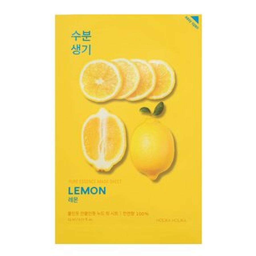 Holika Holika Pure Essence Mask Sheet Lemon plátýnková maska pro sjednocení barevného tónu pleti 23 g