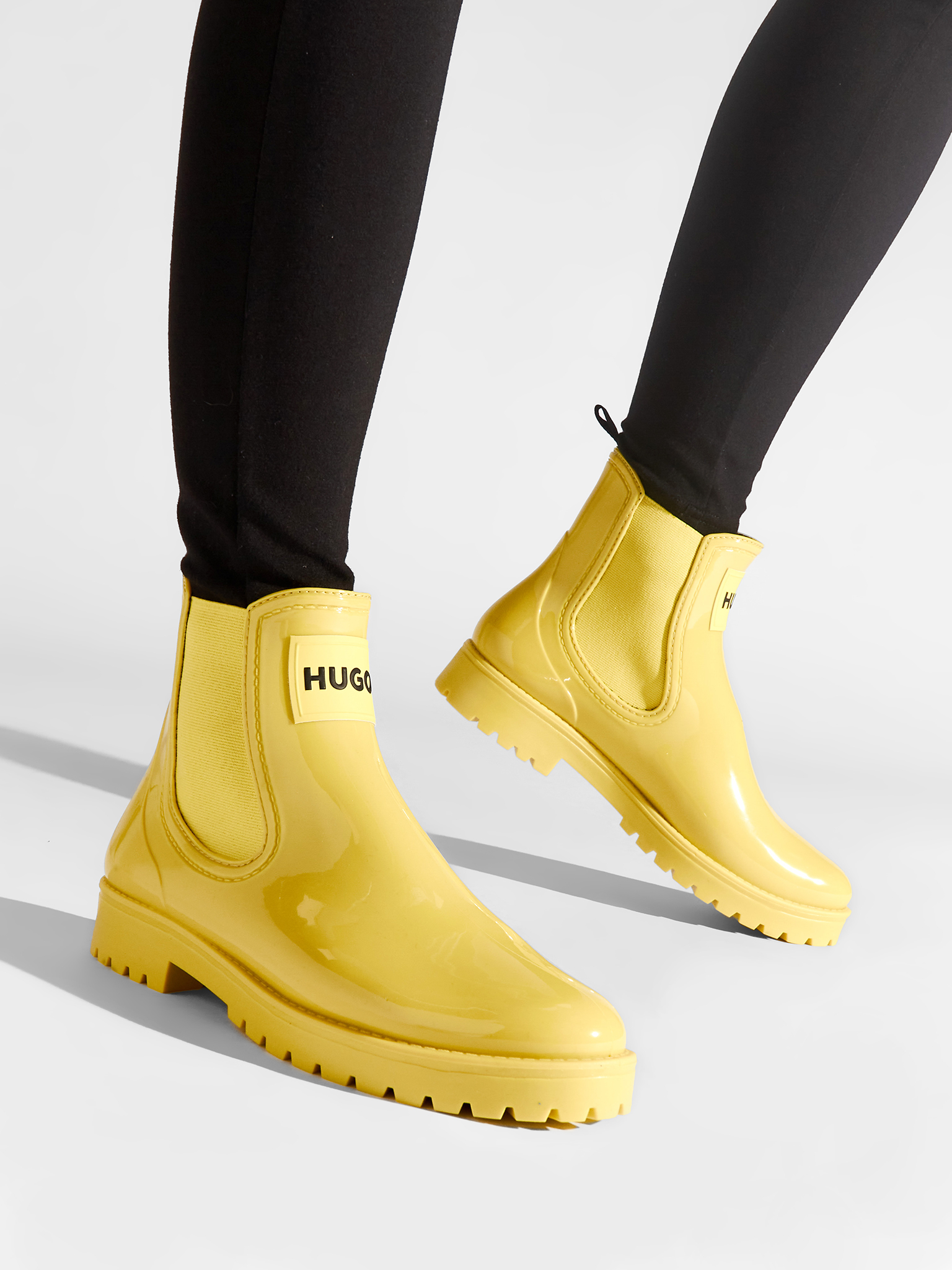 Holínky HUGO - Tabita Rain Bootie 50475480 10222177 01 Bright Yellow 735