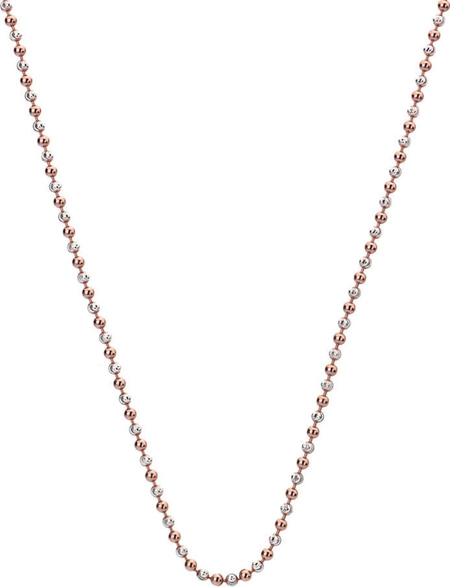 Hot Diamonds Stříbrný řetízek Emozioni Silver and Rose Gold Bead CH021