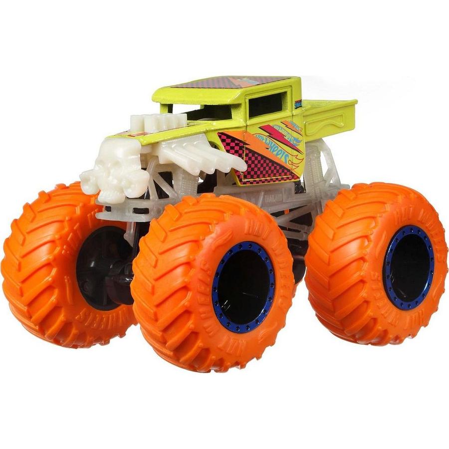 Hot Wheels Monster Trucks svítící ve tmě Bone Shaker