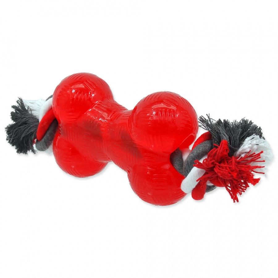 Hračka Dog Fantasy Strong kost guma červená 13,9cm