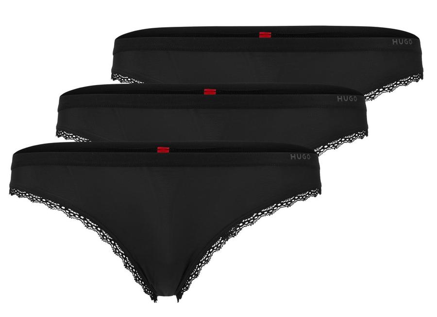 Hugo Boss 3 PACK - dámská tanga HUGO 50492458-001 XS