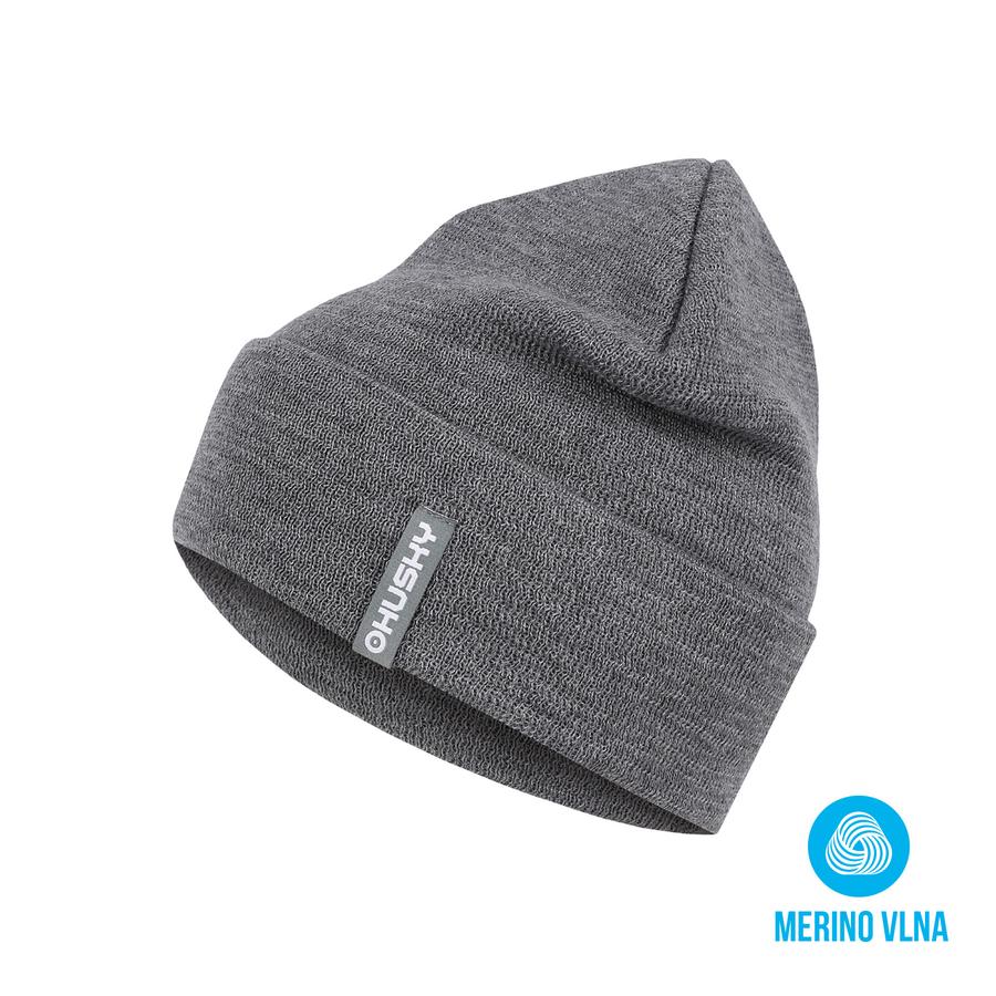 Husky Merhat 1 L-XL, lt. grey melange Pánská merino čepice