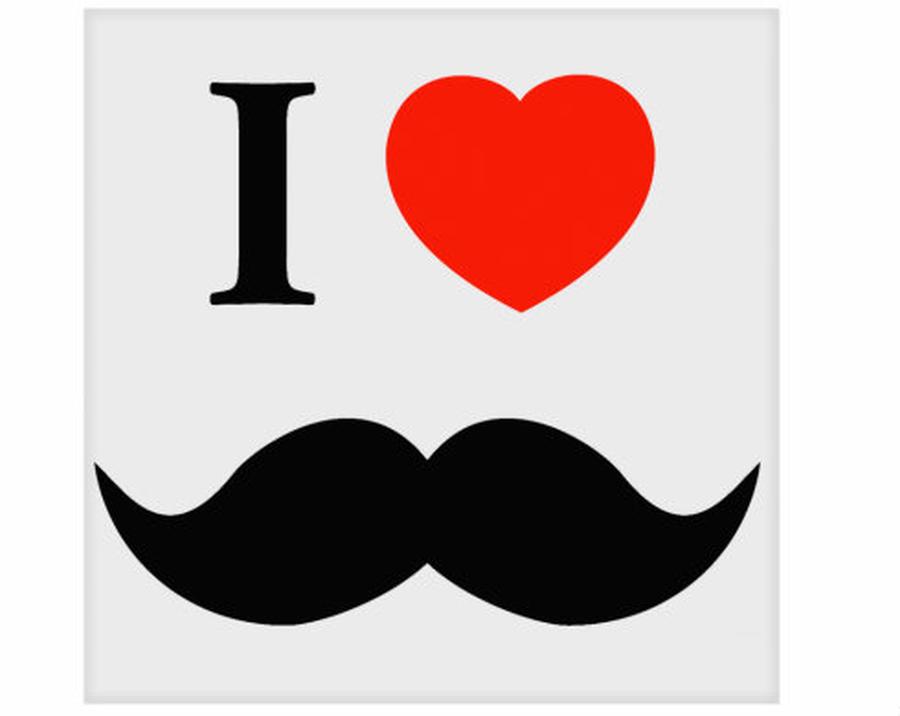 I love Movember Keramická dlaždice