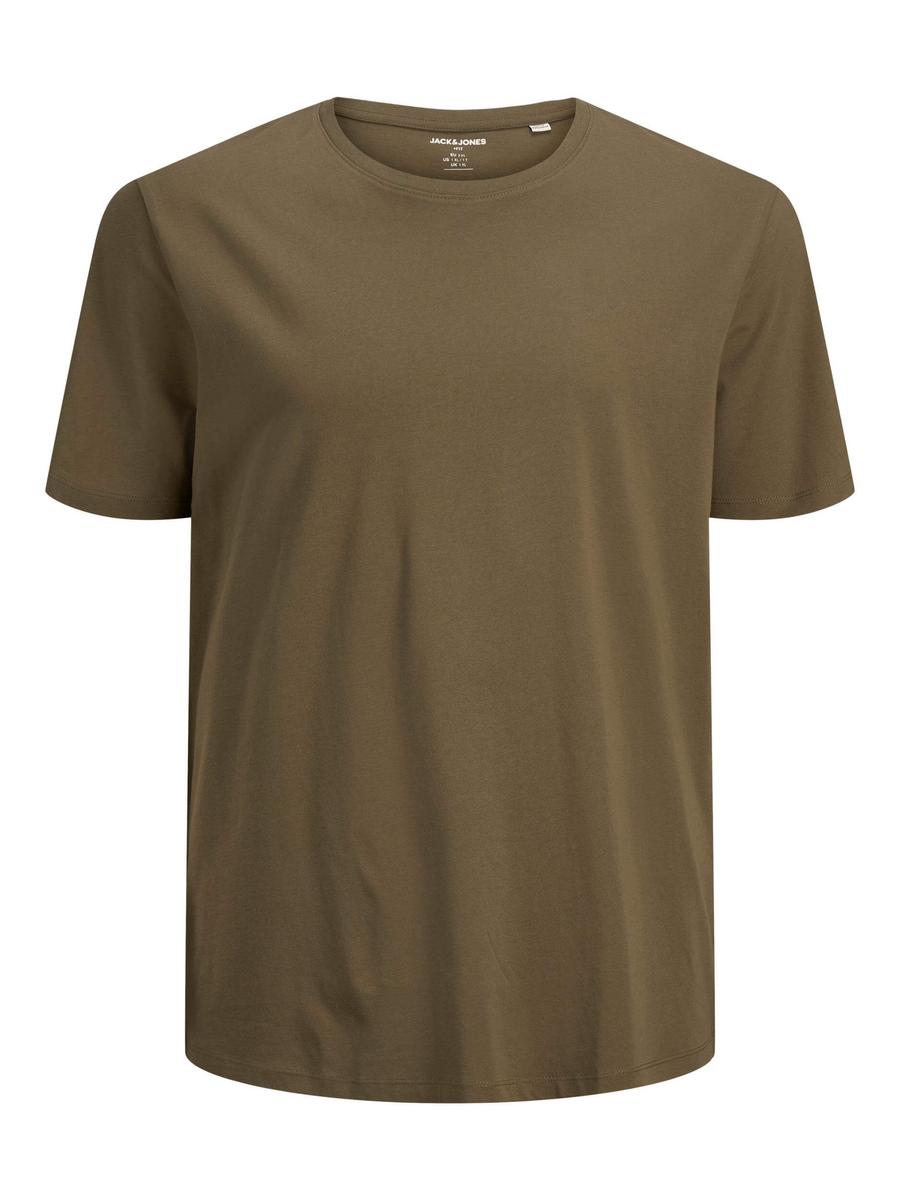 Jack&Jones PLUS Pánské triko JJEORGANIC Regular Fit 12158482 Olive Night 4XL