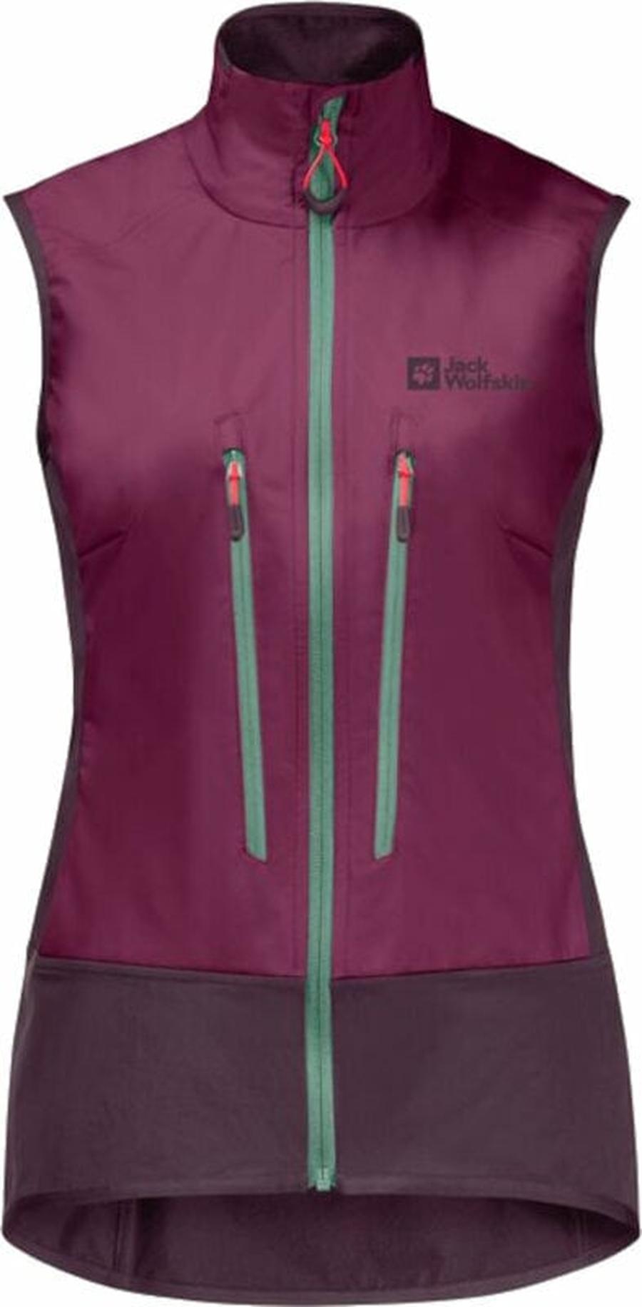 Jack Wolfskin Alpspitze Vest W Wild Berry M Outdoorová vesta