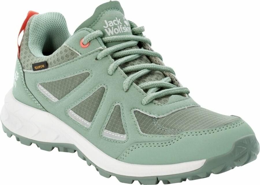 Jack Wolfskin Dámské outdoorové boty Woodland 2 Texapore Low W Light Green/White 36