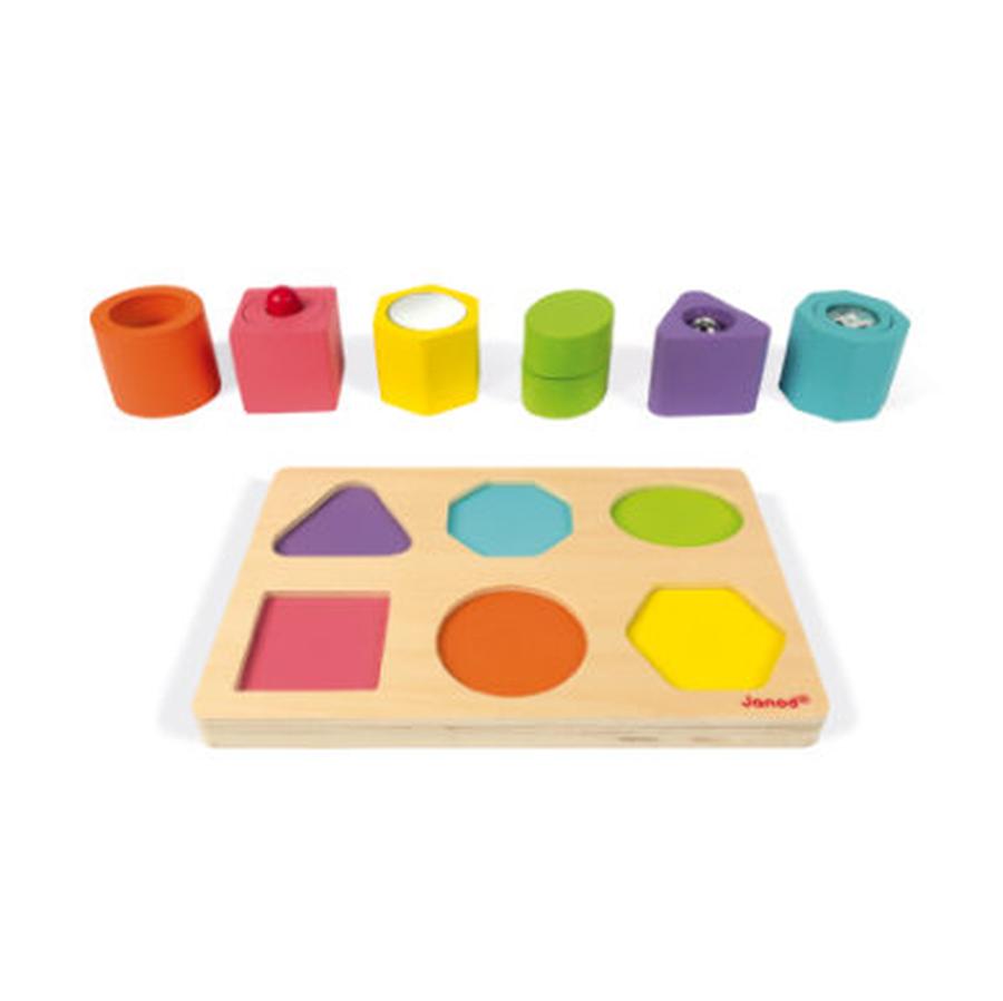 Janod Wood sorting game Forms and building blocks